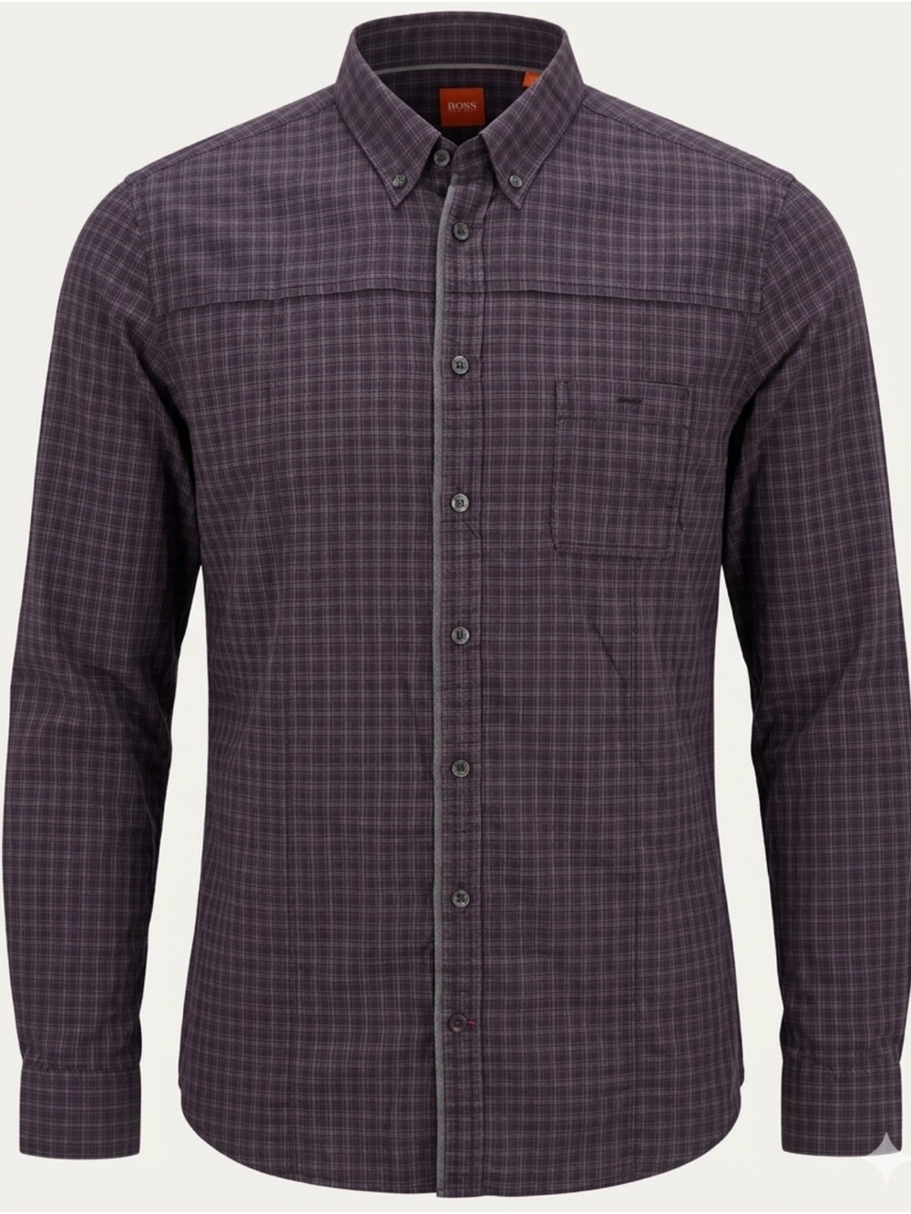 Hugo BOSS Men’s Plum Check Button-Down Shirt